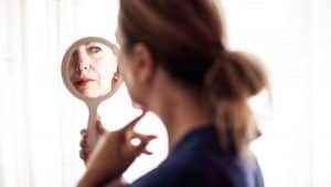 face in the mirror