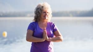 senior woman meditation yoga